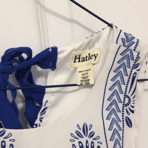 Blue and white patterned summer dress - Picture 3 of 3